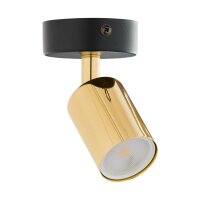Wandleuchte GU10 klein Schwarz Gold verstellbar Metall