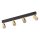 Deckenstrahler GU10 Gold Schwarz 4-flammig 83 cm lang Metall