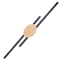LED Wandlampe indirekt 3000 K Schwarz Natur Metall Holz...