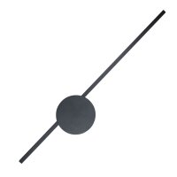 LED Wandlampe 3000 K Schwarz Metall flach lang 93 cm
