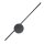 LED Wandlampe 3000 K Schwarz Metall flach lang 93 cm