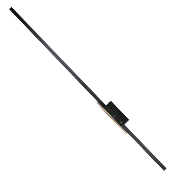 Indirekte Wandlampe LED Schwarz Natur Metall Holz 3000 K