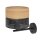 Moderne Wandlampe mit Schalter E27 Schwarz Natur Holz Optik