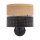 Moderne Wandlampe mit Schalter E27 Schwarz Natur Holz Optik