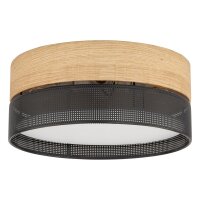Deckenleuchte rund Ø 50 cm blendarm Schwarz...