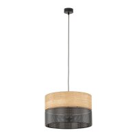 H&auml;ngelampe verstellbar E27 &Oslash; 38 cm Schwarz...