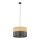 Hängelampe verstellbar E27 Ø 38 cm Schwarz Natur CANTU