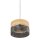 Hängelampe verstellbar E27 Ø 38 cm Schwarz Natur CANTU