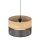 Hängelampe verstellbar E27 Ø 38 cm Schwarz Natur CANTU