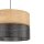Hängelampe verstellbar E27 Ø 38 cm Schwarz Natur CANTU