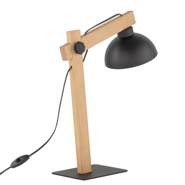Schreibtischlampe Holz Metall 52 cm verstellbar Junges Wohnen