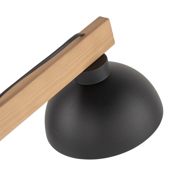 Schreibtischlampe Holz Metall 52 cm verstellbar Junges Wohnen