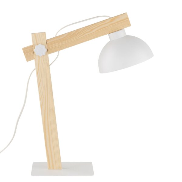 Schreibtischlampe verstellbar 52 cm Holz Metall E27