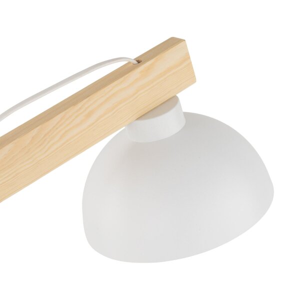 Schreibtischlampe verstellbar 52 cm Holz Metall E27