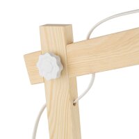 Schreibtischlampe verstellbar 52 cm Holz Metall E27
