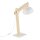 Schreibtischlampe verstellbar 52 cm Holz Metall E27