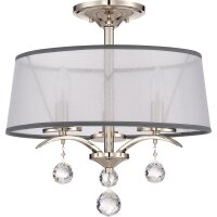 Deckenleuchte TAZIA in Silber Kristall &Oslash;41cm Lampe