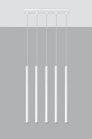 Minimalistische Hängeleuchte Weiß 4x G9...