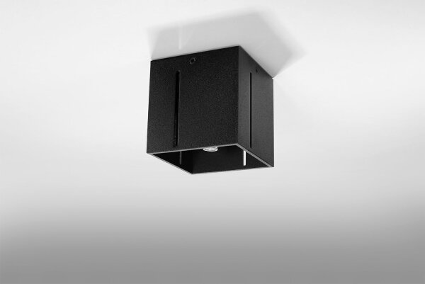 Schwarze Deckenleuchte Metall klein G9 Modern FUFIA
