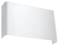 Wandlampe Weiß Metall eckig Modern flach SPURIA