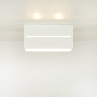 Deckenleuchte Weiß Aluminium L:20cm eckig Modern 2x G9