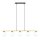 Pendelleuchte Schwarz Weiß Gold E14 Glas Metall 105 cm lang
