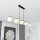 Pendelleuchte Schwarz Weiß Gold E14 Glas Metall 105 cm lang
