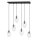 Pendelleuchte Glas 70 cm breit Schwarz Transparent E14