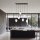 Pendelleuchte Glas 70 cm breit Schwarz Transparent E14