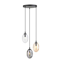 Hängeleuchte Rauchglas 3-flammig E14 Ø 40 cm...