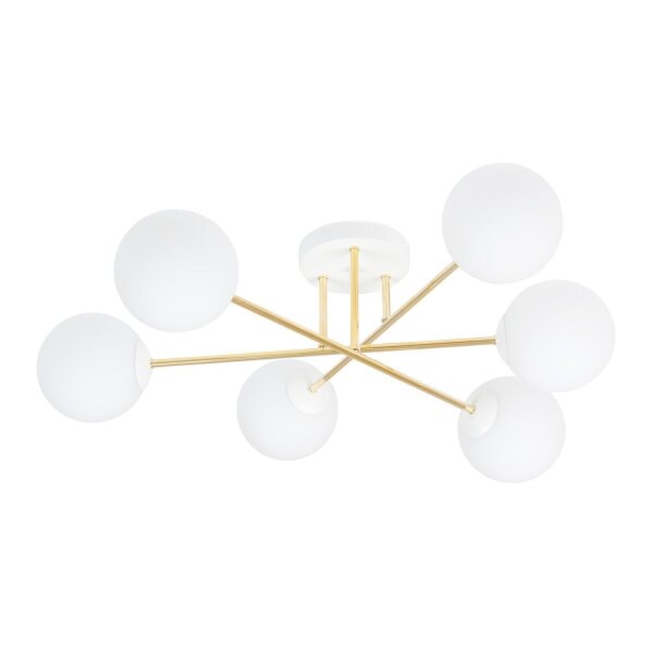 Deckenlampe ANNETTA Metall Glas Kugel Schirme