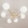 Deckenlampe ANNETTA Metall Glas Kugel Schirme