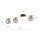 Deckenleuchte BEPPE Schwarz Graphit Gold E14