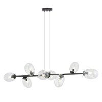Hängelampe verstellbar Glas Metall 140 cm breit...