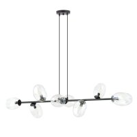 Hängelampe verstellbar Glas Metall 140 cm breit...