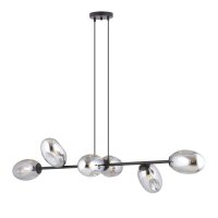 H&auml;ngelampe Rauchglas verstellbar 120 cm lang