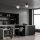 Deckenlampe 2-flammig rund Ø 47 cm Rauchglas Metall