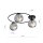 Deckenlampe Rauchglas Metall 3-flammig rund Ø 47 cm