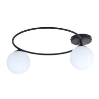 Deckenleuchte Schwarz Weiß E14 Ø 47 cm blendarm