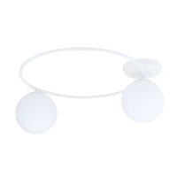 Weiße Deckenleuchte Glas Metall Kugelschirme...