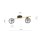 Deckenlampe Schwarz Grau Gold 55 cm klein