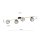 Deckenlampe 100 cm lang Rauchglas Metall 4x E14