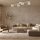 Deckenlampe Kugel Schirme Glas Metall 100 cm lang