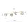 Deckenlampe Kugel Schirme Glas Metall 100 cm lang