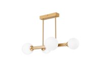 Deckenleuchte Gold Weiß 62 cm lang 4-flammig G9...