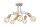 Deckenleuchte Metall Holz L: 44 cm 5-flammig E27 Grau Retro