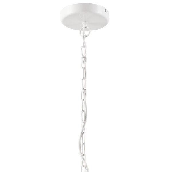 Pendelleuchte Weiß 5-flammig E27 Metall Rustikal Ø 35,5 cm