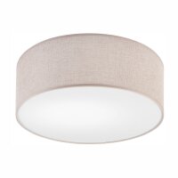 Deckenlampe rund Stoff blendarm E27 &Oslash; 35 cm flach WALTER