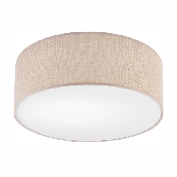 Deckenlampe Stoff in Gold rund Ø 35 cm E27 blendarm Modern