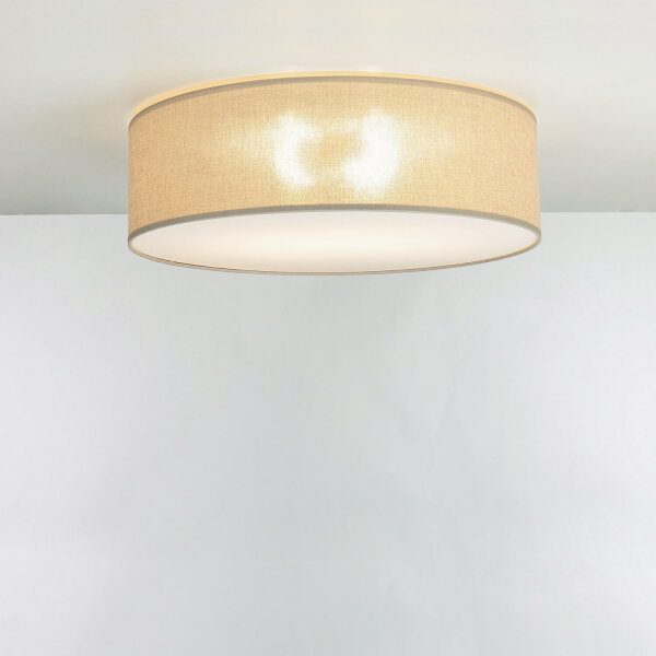 Deckenlampe Stoff Ø 45 cm rund flach blendarm 2x E27